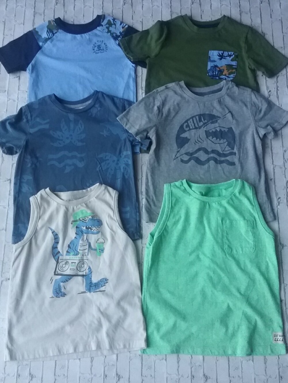 Garanimals Graphic Tee 6pc Combo - Casual Summer Tops Size 6